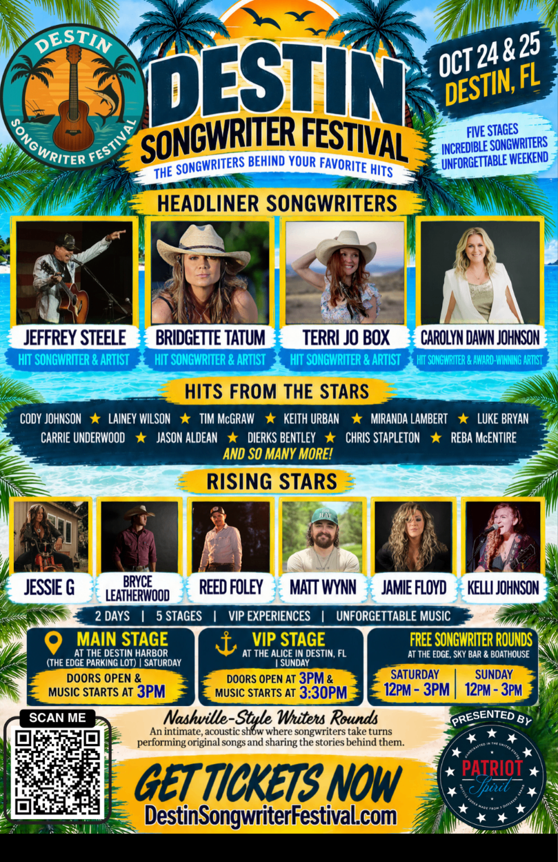 Destin Songwriter Festival 2026 lineup