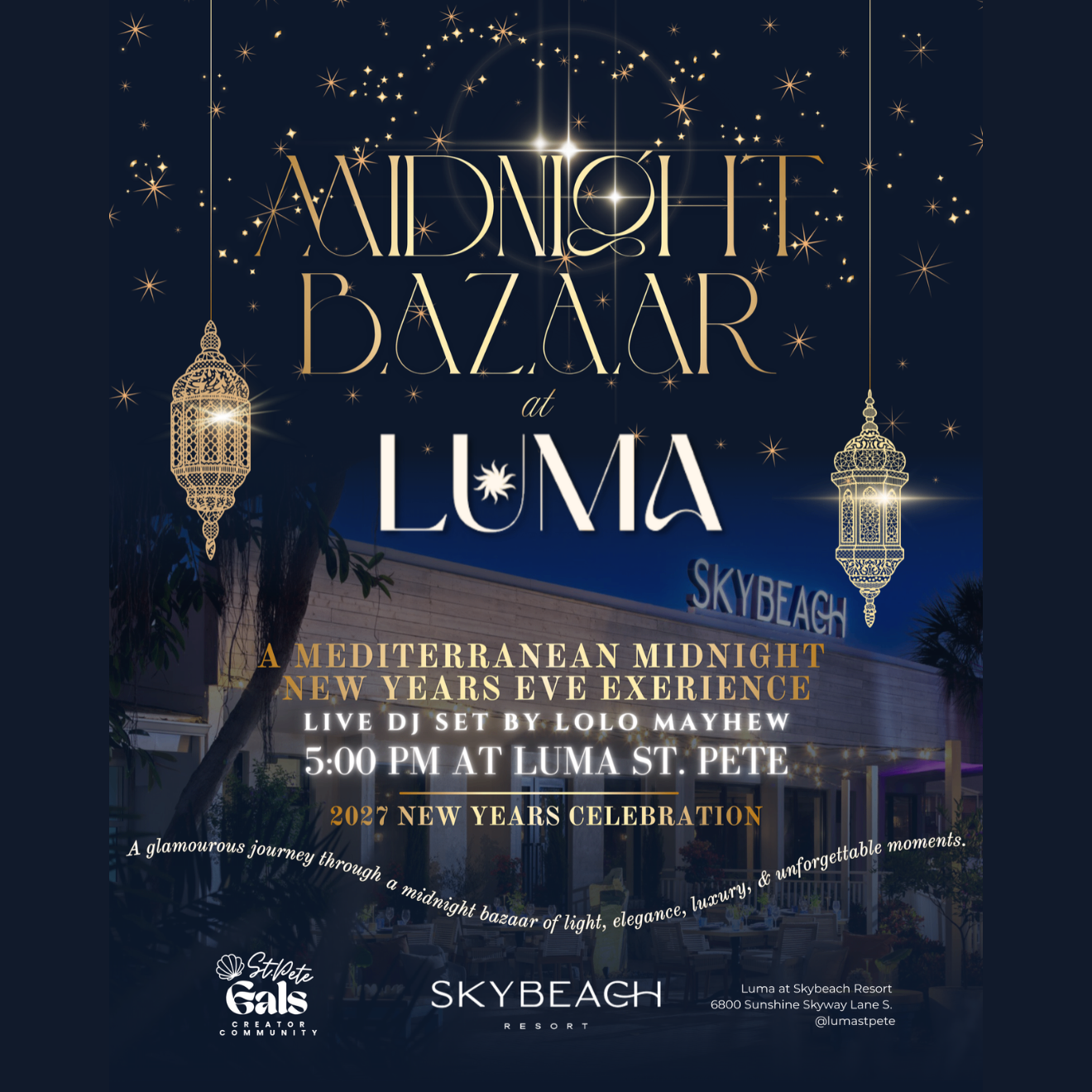 The Midnight Bazaar: A LUMA New Year's Eve! banner